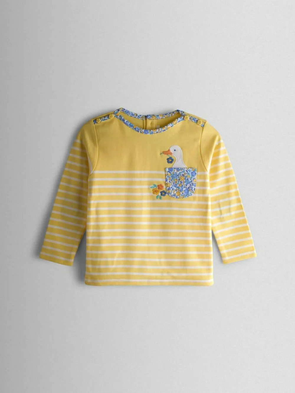 Hot Jojo Maman Bébé Breton Pocket Top Yellow Duck