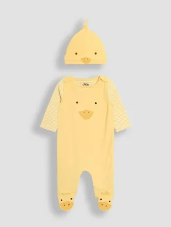 Sale Jojo Maman Bébé Yellow Footed Dungarees Set 3 Piece