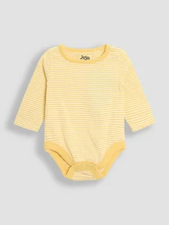 Sale Jojo Maman Bébé Yellow Footed Dungarees Set 3 Piece