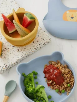 Jojo Maman Bébé Yellow Safari 2-Pack Silicone Bib Set