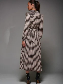 Jolie Moi Long Sleeve Pleated Jersey Maxi Dress^Women Maxi Dresses