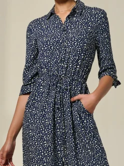 Clearance Jolie Moi Blue Tie Half Sleeve Wide Leg Jumpsuit