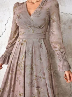 Best Jolie Moi Long Sleeve Mesh Maxi Dress Purple