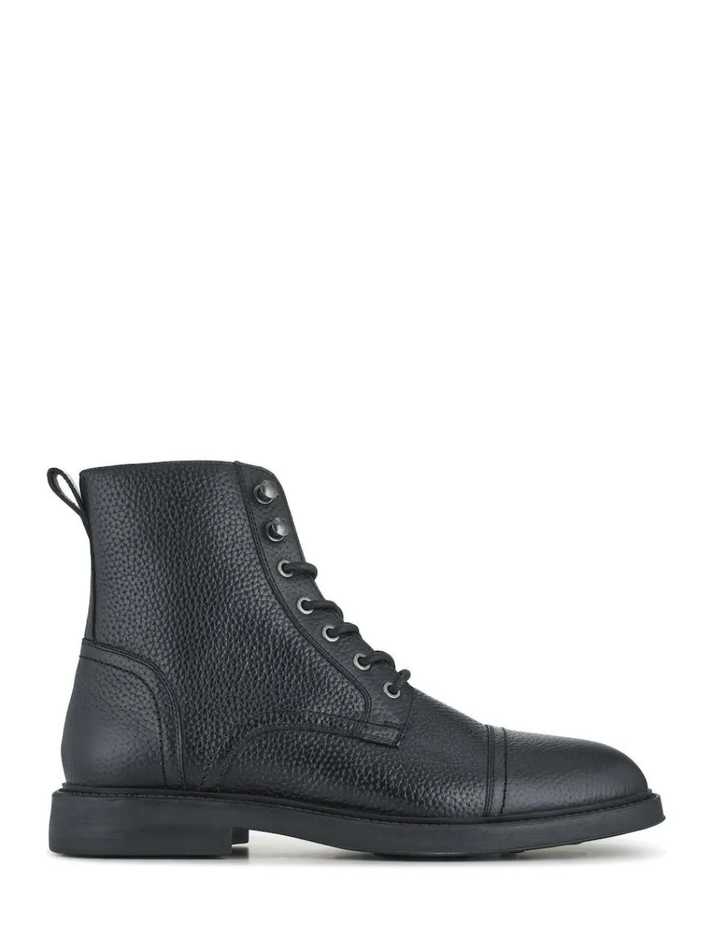 Online Jones Bootmaker Davide Leather Wide Fit Military Boots Black
