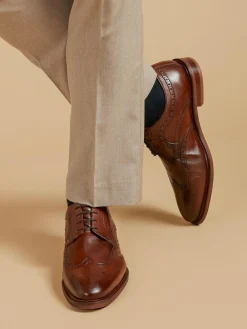 Sale Jones Bootmaker Longwood Suede Derby Brogues Brown Light