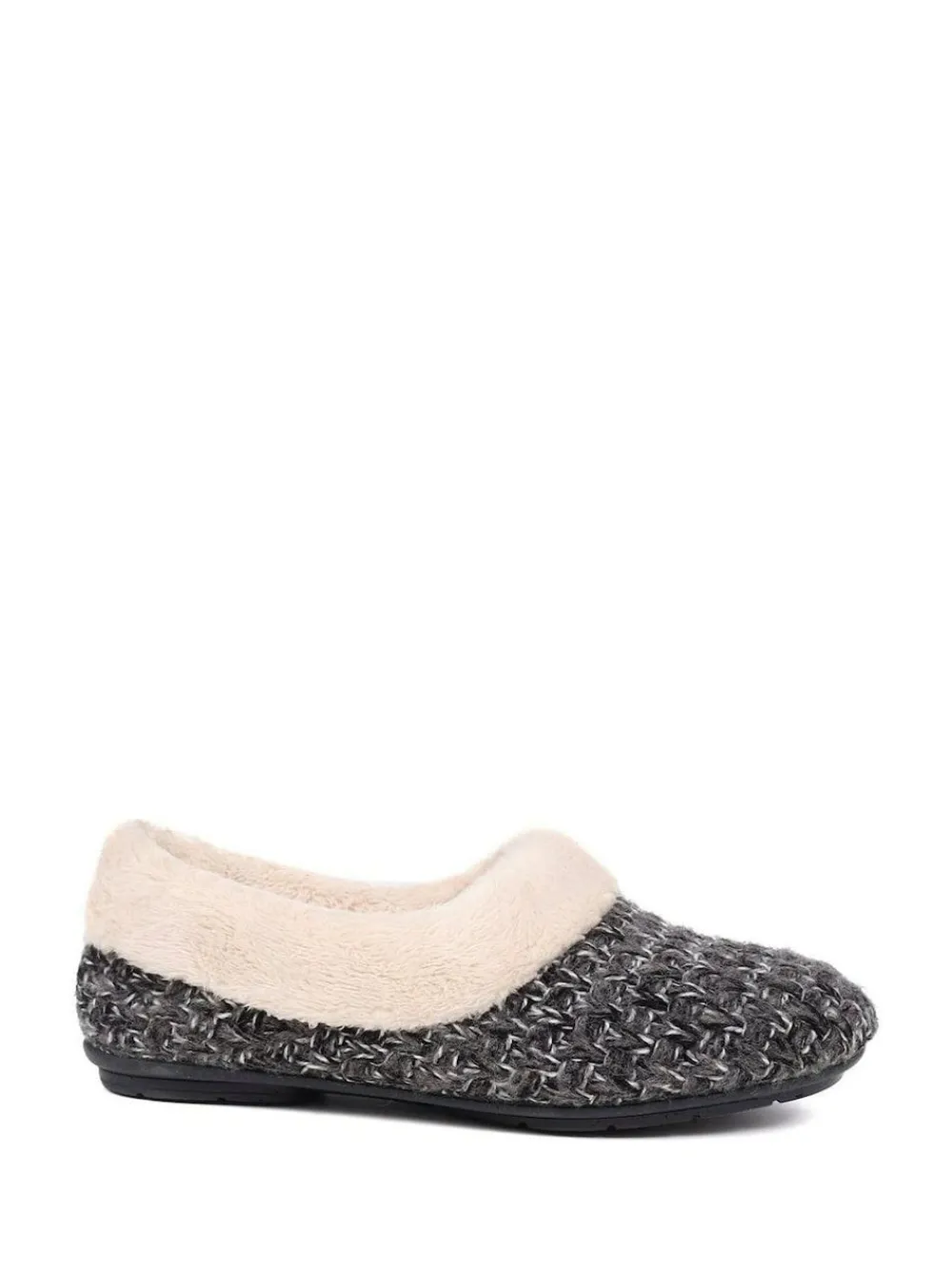 Clearance Jones Bootmaker Faux-Fur-Lined Slippers Grey