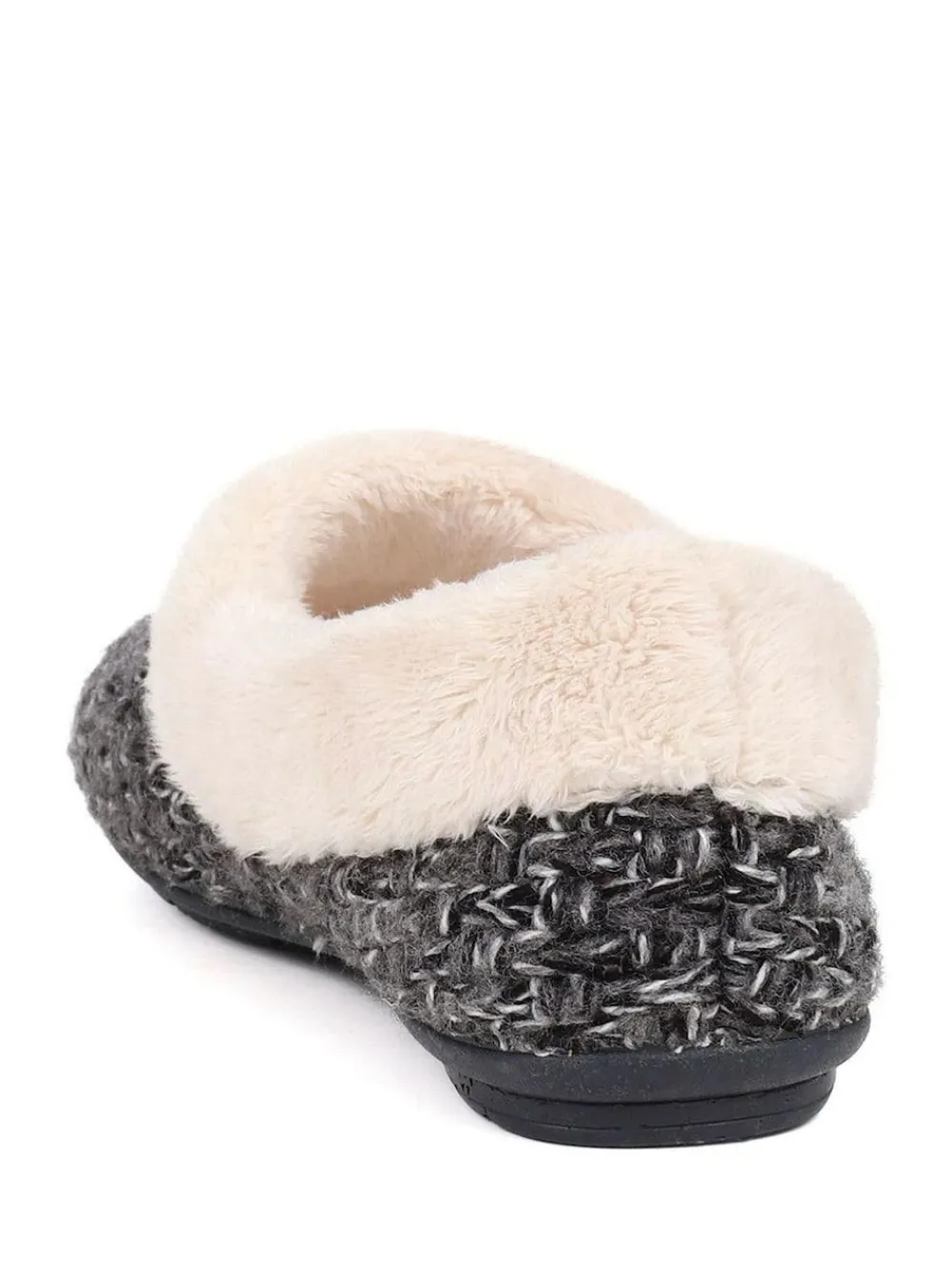 Clearance Jones Bootmaker Faux-Fur-Lined Slippers Grey