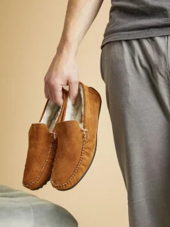 Discount Jones Bootmaker Zain Suede Slippers Tan