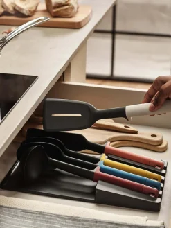 Joseph Joseph 5 Piece Black Elevate Utensil Set With In-Drawer Tray^ Branded Kitchenware