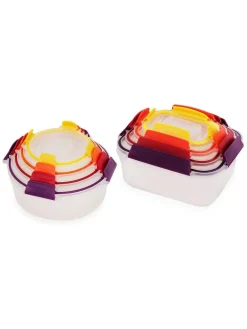 Joseph Joseph 8 Piece Multicolour Nest Lock Round & Rectangle Multi Containers sets