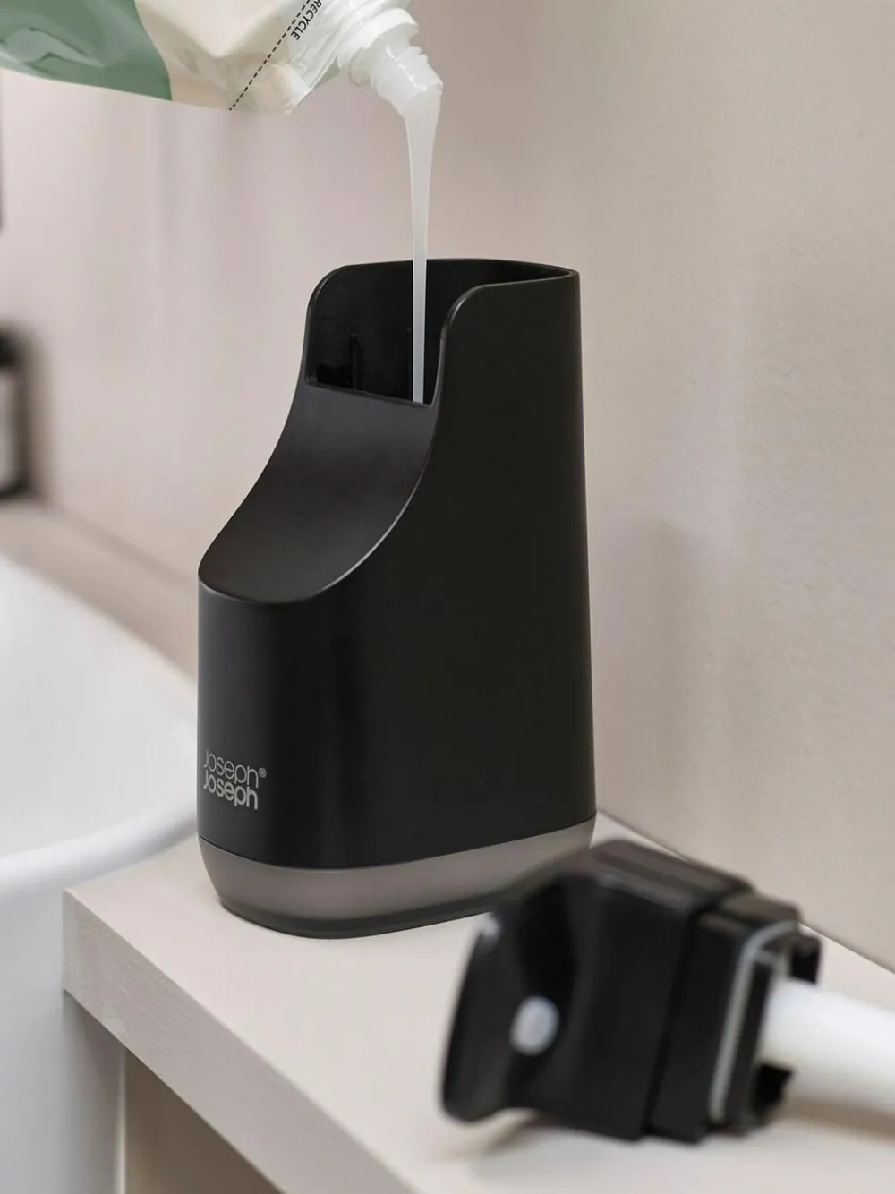 Joseph Joseph Black Slim Compact Soap Pump^ Bathroom Accessories