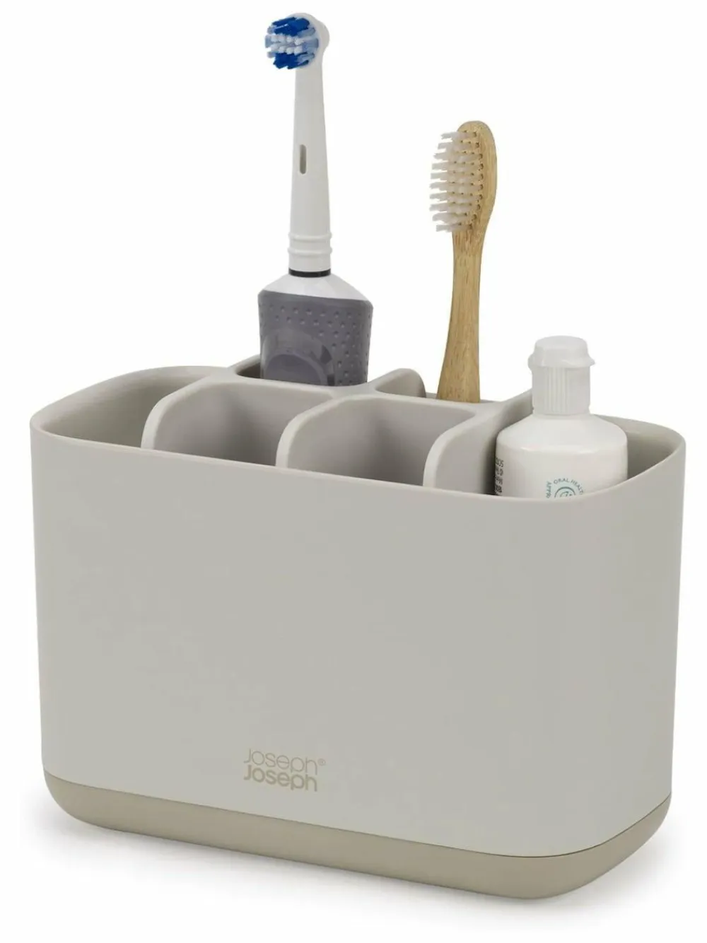 New Joseph Joseph Ecru EasyStore Large Toothbrush Caddy