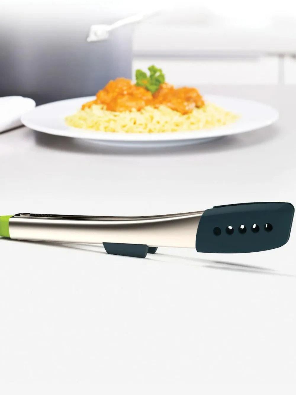 Joseph Joseph Green or Grey Elevate 12" Tongs 10162^ Branded Kitchenware