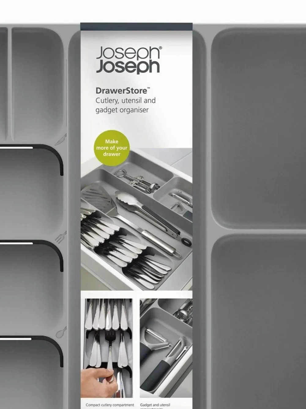 Sale Joseph Joseph Grey DrawerStore Cutlery Utensil Gadget Organiser