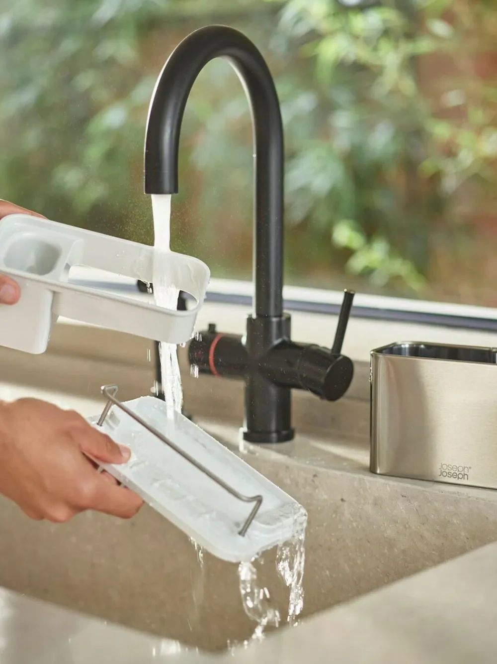 Joseph Joseph Light Stone Surface Stainless-Steel Sink Tidy^ Storage & Organisation|Branded Kitchenware