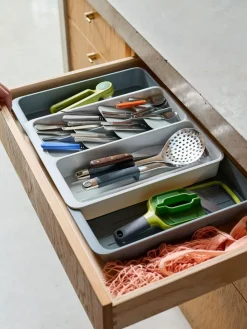 Online Joseph Joseph Light Stone Drawer Store Expanding Tiered Cutlery Utensil And Gadget Tray