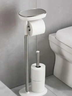 Online Joseph Joseph Silver EasyStore Butler Standing Toilet Paper Holder