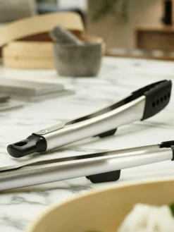 Sale Joseph Joseph Silver Elevate Fusion 2pc Silicone Tong Set