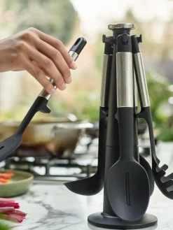 Joseph Joseph Silver Elevate Silicone & Steel Carousel 5pc Set^ Branded Kitchenware