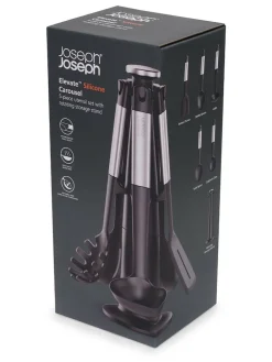 Joseph Joseph Silver Elevate Silicone & Steel Carousel 5pc Set^ Branded Kitchenware