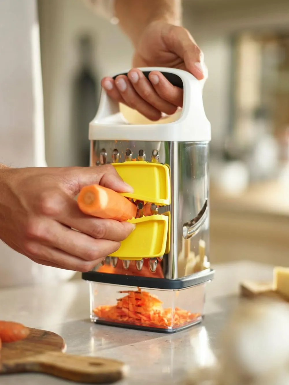 Joseph Joseph Stone Multi-Grip Box Grater with Precision Food Grip