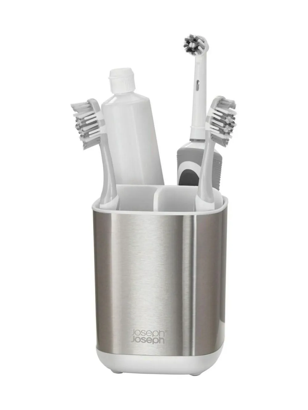 Joseph Joseph White EasyStore Steel Toothbrush Caddy