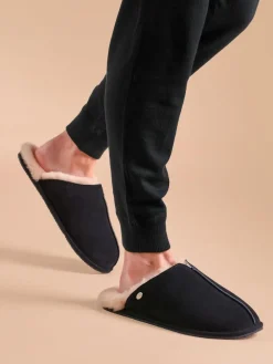 Online Just Sheepskin Blue Mens Jude Sheepskin Slipper