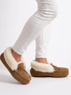 Sale Just Sheepskin Francesca Winter Moccasin Slippers for Ladies