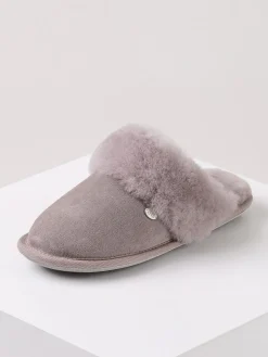 Just Sheepskin Ladies Duchess Sheepskin Slipper Light Grey