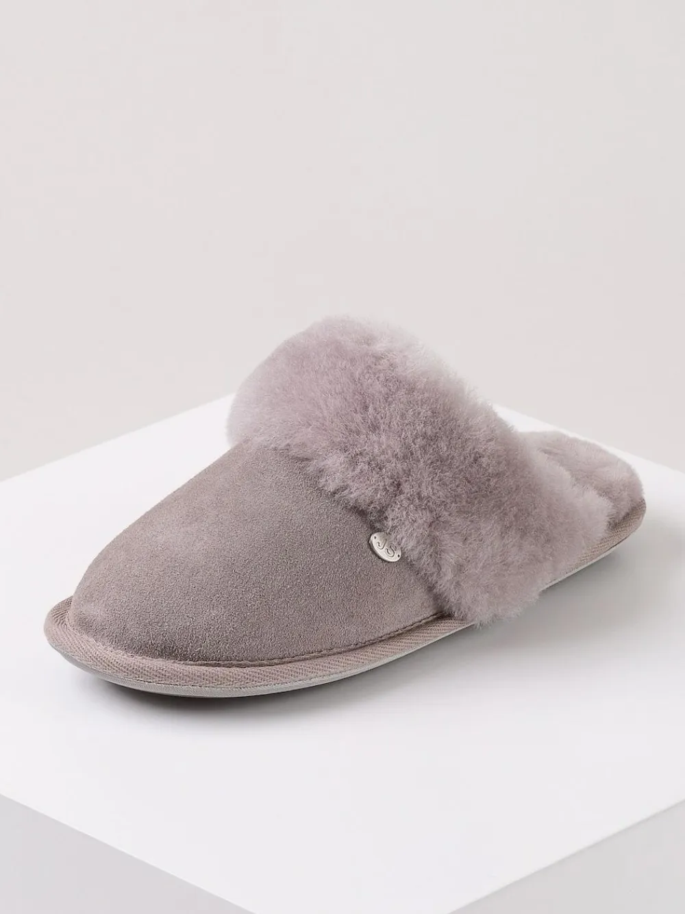 Just Sheepskin Ladies Duchess Sheepskin Slipper Light Grey