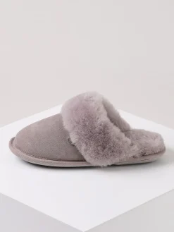 Just Sheepskin Ladies Duchess Sheepskin Slipper Light Grey