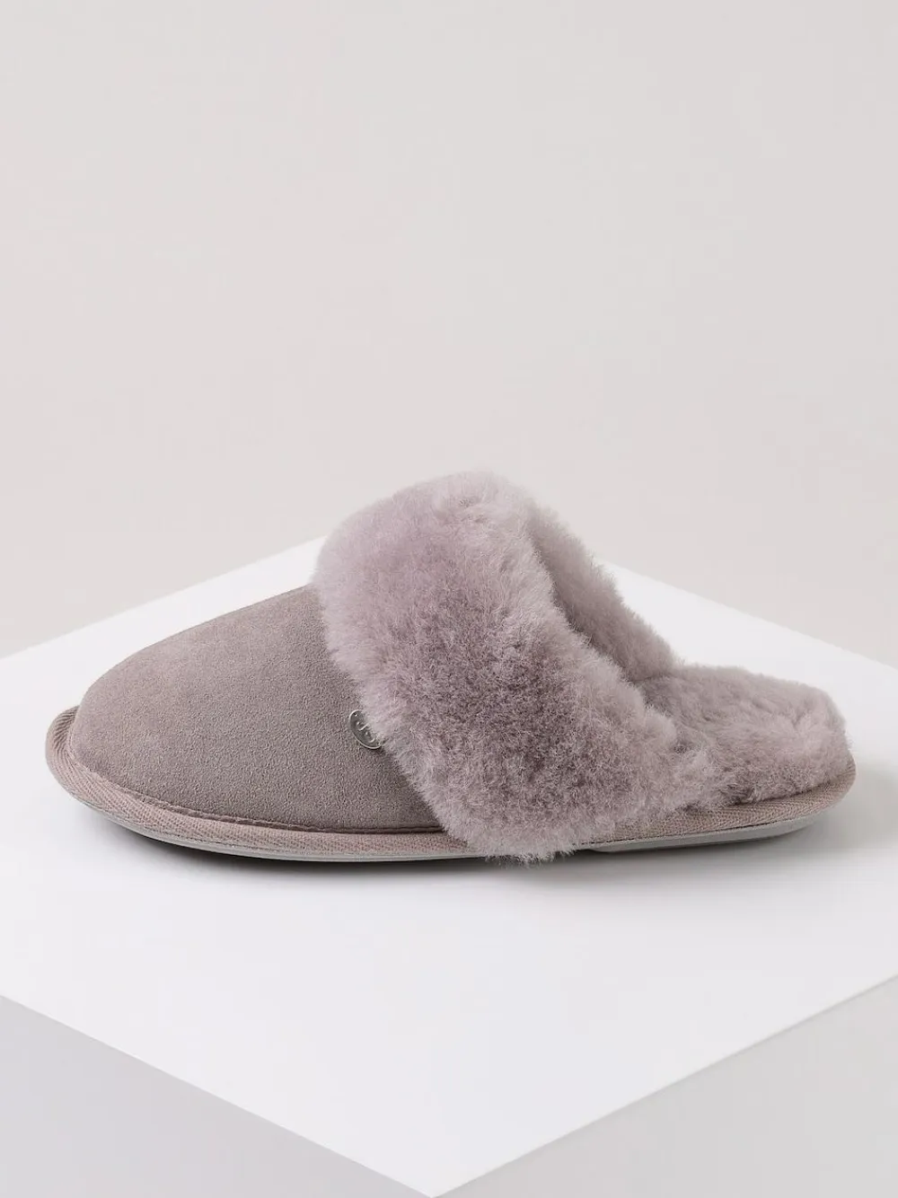 Just Sheepskin Ladies Duchess Sheepskin Slipper Light Grey