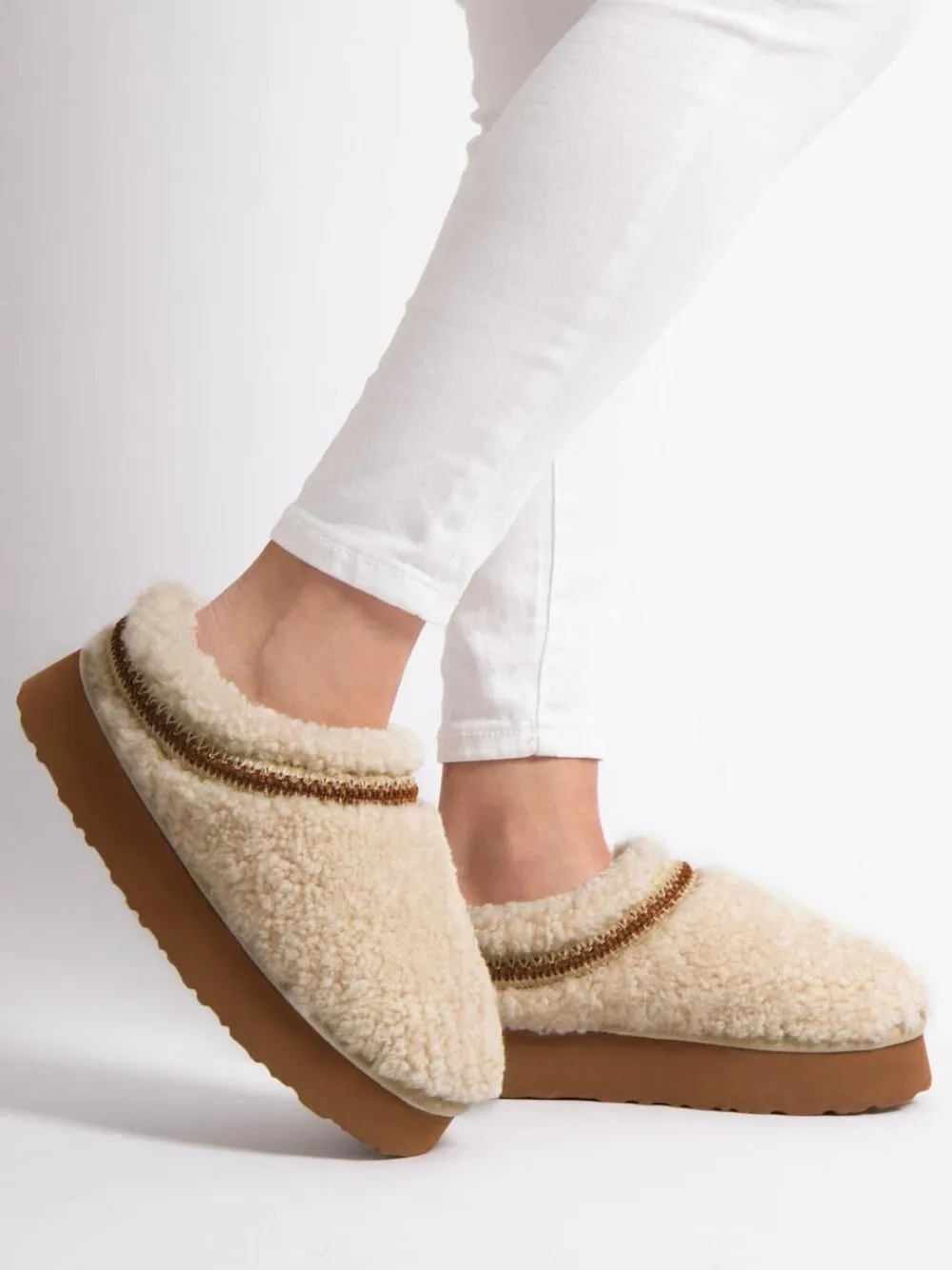 Just Sheepskin Ladies Miley Platform Mule Winter Slippers^Women Slippers