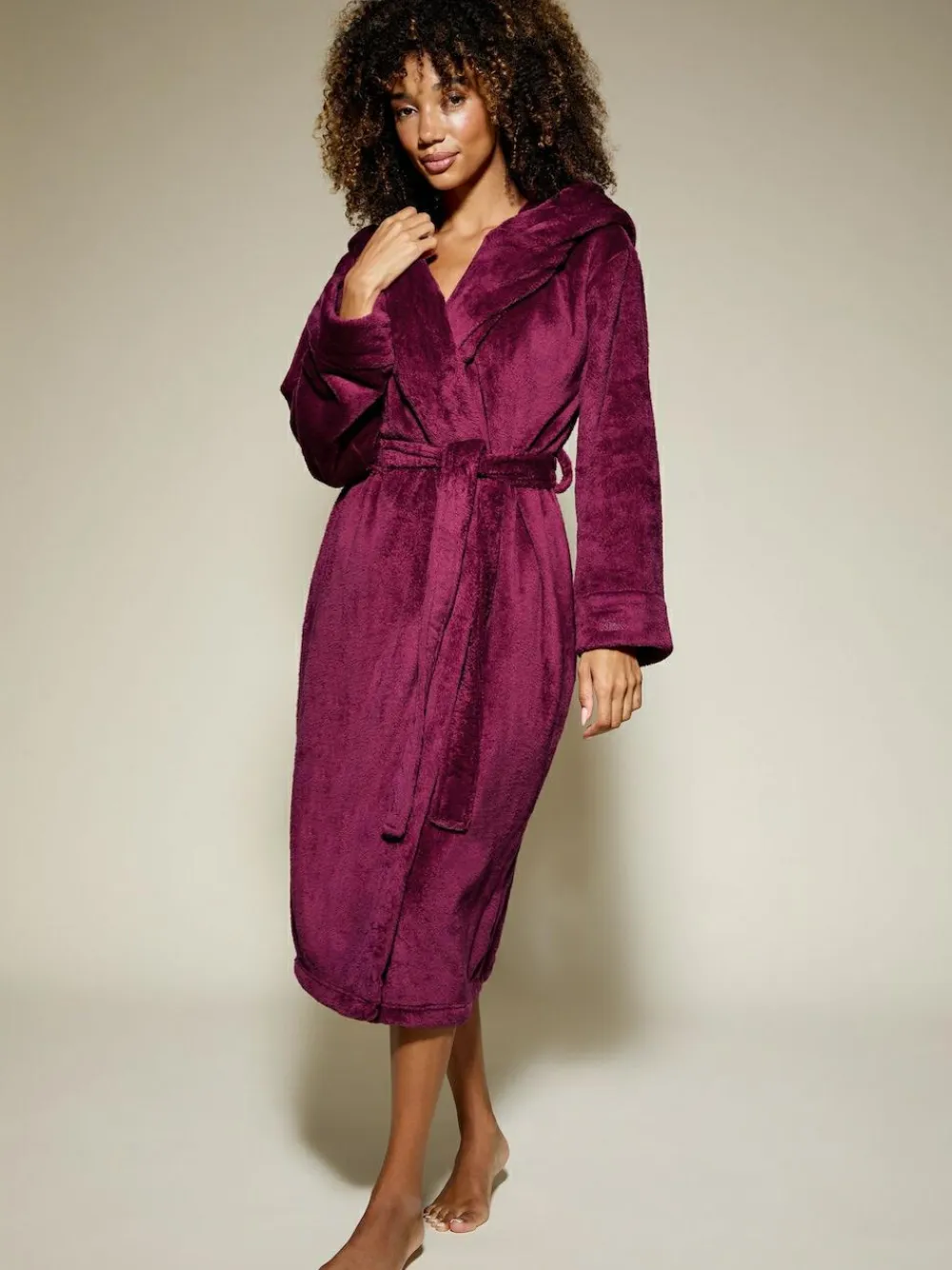Online KBX Rosa Fluffy Robe Red