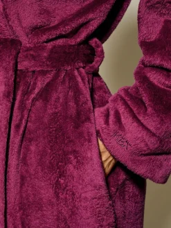 Online KBX Rosa Fluffy Robe Red