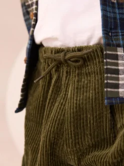 New Next Corduroy Cargo Trousers (3mths-7yrs) Khaki Green