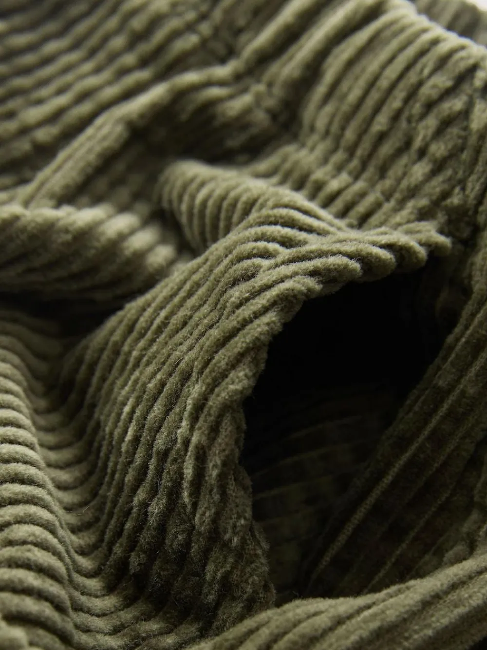 New Next Corduroy Cargo Trousers (3mths-7yrs) Khaki Green