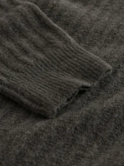 Next Cosy Rib Knit Long Sleeve Polo Shirt with Wool^ Knitwear|Knitwear