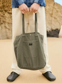 Outlet Next Khaki Green Cotton Tote Bag