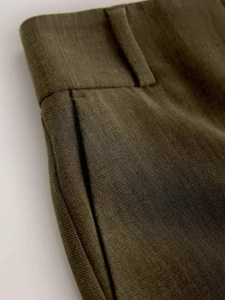 Hot Next Khaki Green Crosshatch Elastic Waist Wide Leg Trousers