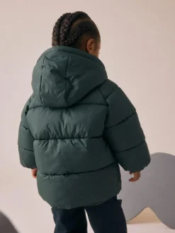 Discount Next Khaki Green Dinosaur Pocket Padded Coat (3mths-7yrs)
