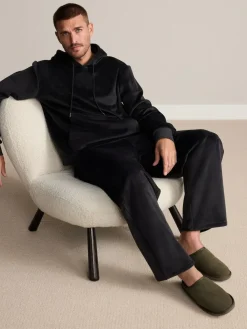 Next Faux Fur Lined Signature Suede Mule Slippers^ Slippers|Slippers