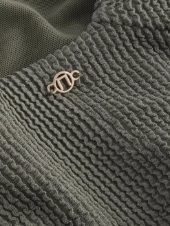 Discount Next Khaki Green Glitter Plunge Shaping Tummy Control Swimsuit