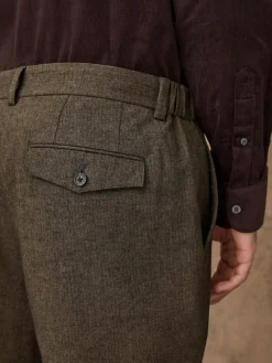 Next Regular Fit Smart Brushed Cotton Trousers^ Pants & Chinos