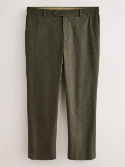 Next Regular Fit Smart Brushed Cotton Trousers^ Pants & Chinos