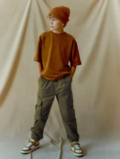 Next Khaki Green Loose Fit Cargo Trousers (3-16yrs)