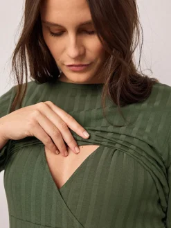 Next Maternity Long Sleeve Nursing Shelf Dress^Women Midi Dresses