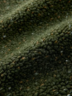 Sale Next Zip Through Funnel Borg Fleece Khaki Green Nep