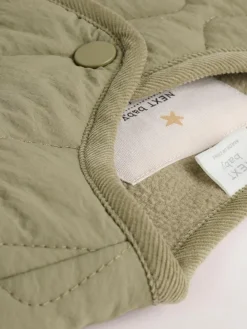Next Khaki Green Nylon Quilted Baby Jacket (0mths-2yrs)^BOY Baby Winter Clothing|Coats, Jackets & Pramsuits
