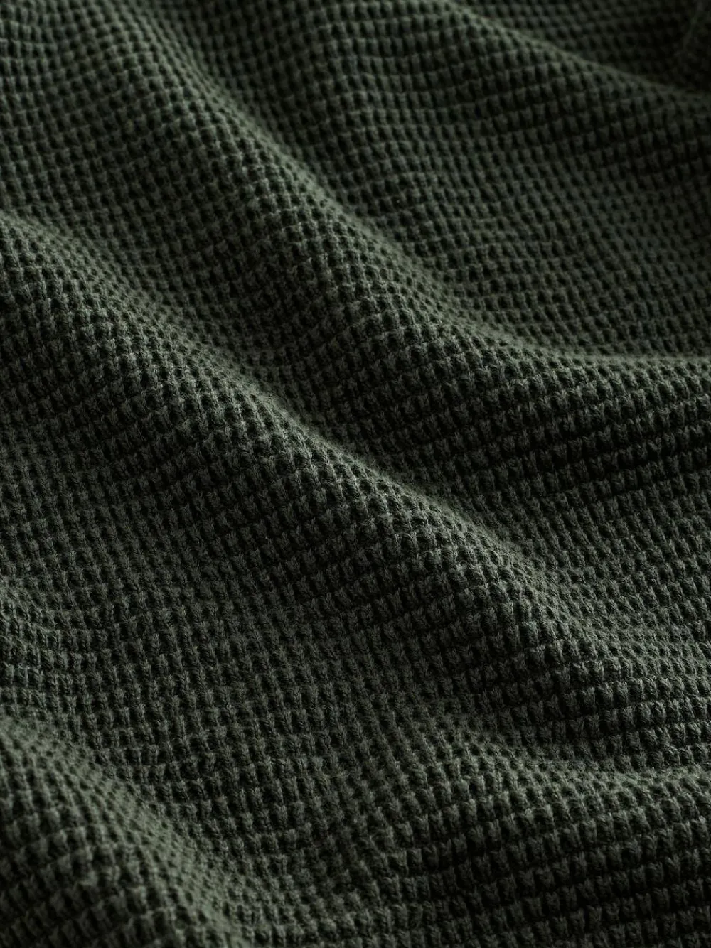 Best Next Plain N.Premium Regular Fit Cotton Rich Textured Premium Quarter Zip Jumper Khaki Green